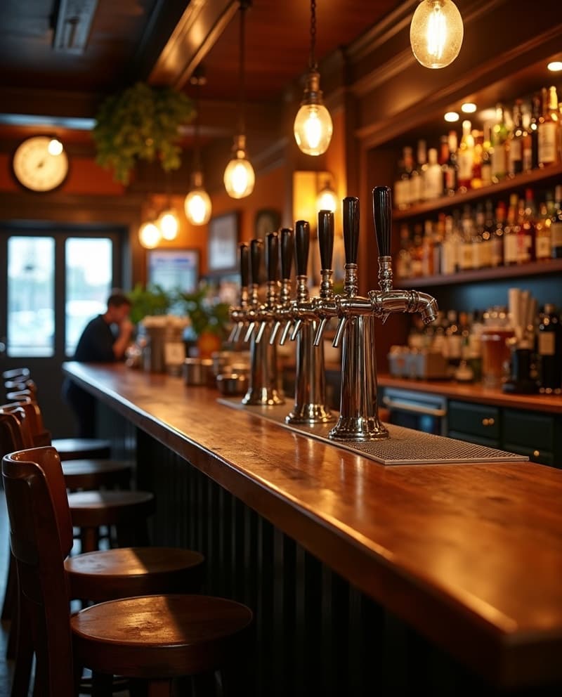 SAWBUCKS bar with craft beer taps