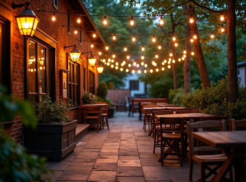 SAWBUCKS outdoor patio seating