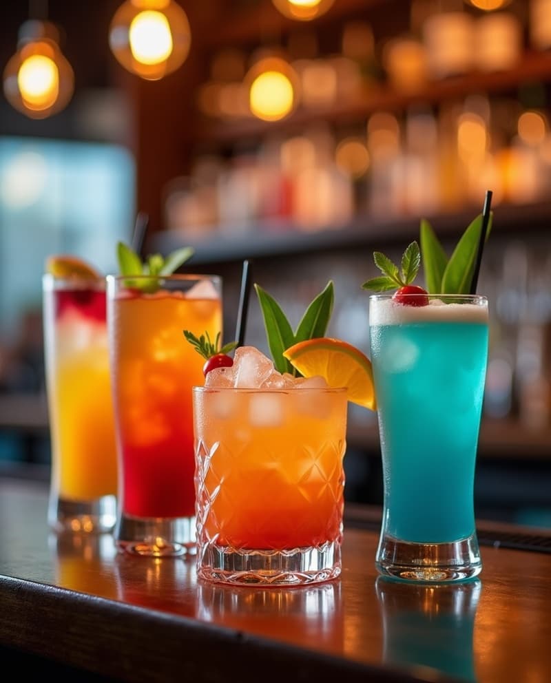 Craft cocktails at the bar